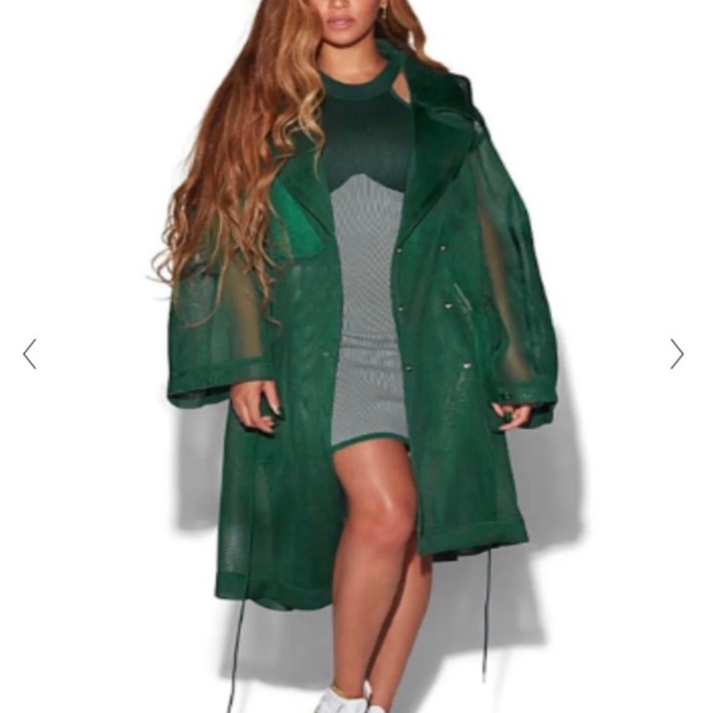Adidas Ivy Park Mesh Jacket Dark Green
